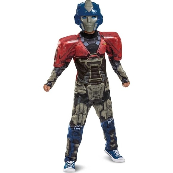 Transformers Optimus Prime Costume with Mask Boys' Halloween Cosplay S 6/7  NIP - Picture 1 of 10